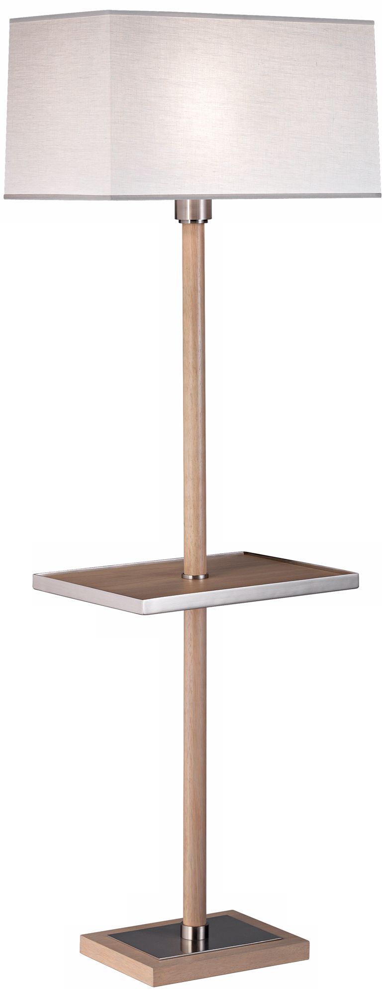 Robert Abbey Oak and Satin Nickel Adaire Floor Lamp