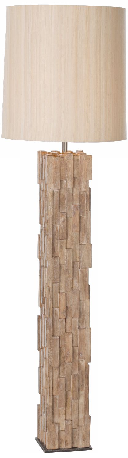 Arteriors Home Gavin Natural Wood Mosaic Floor Lamp