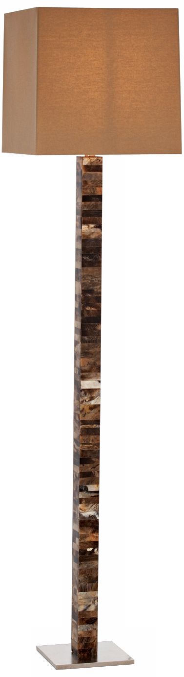 Arteriors Home Fonda Faux Horn Brushed Steel Floor Lamp