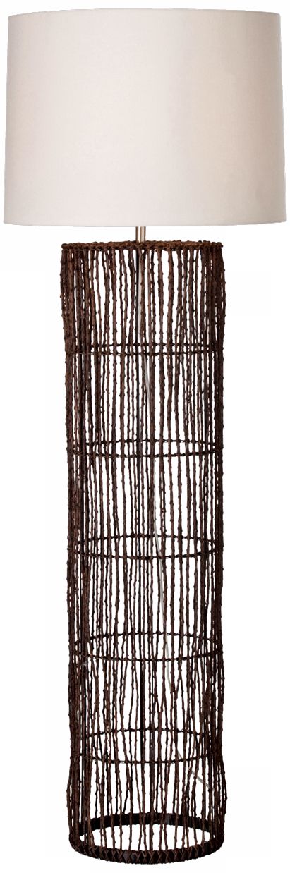 Arteriors Home Chance Tall Drum Rattan Floor Lamp