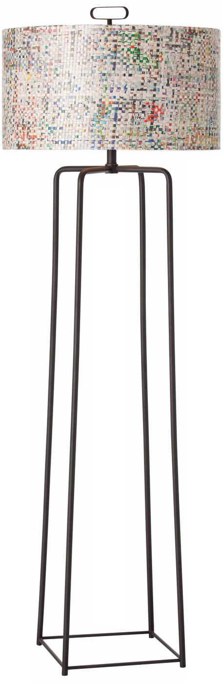 Arteriors Home Griffith Newsprint Iron Floor Lamp