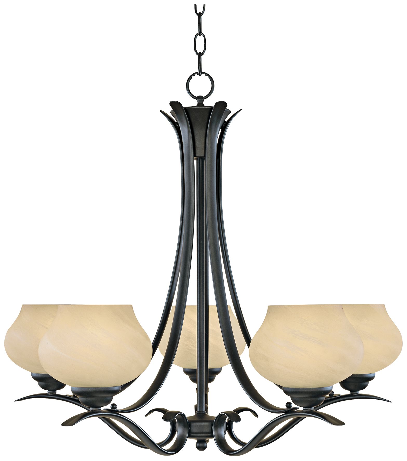 Moon Shadow Burnished Bronze 5-Light Chandelier
