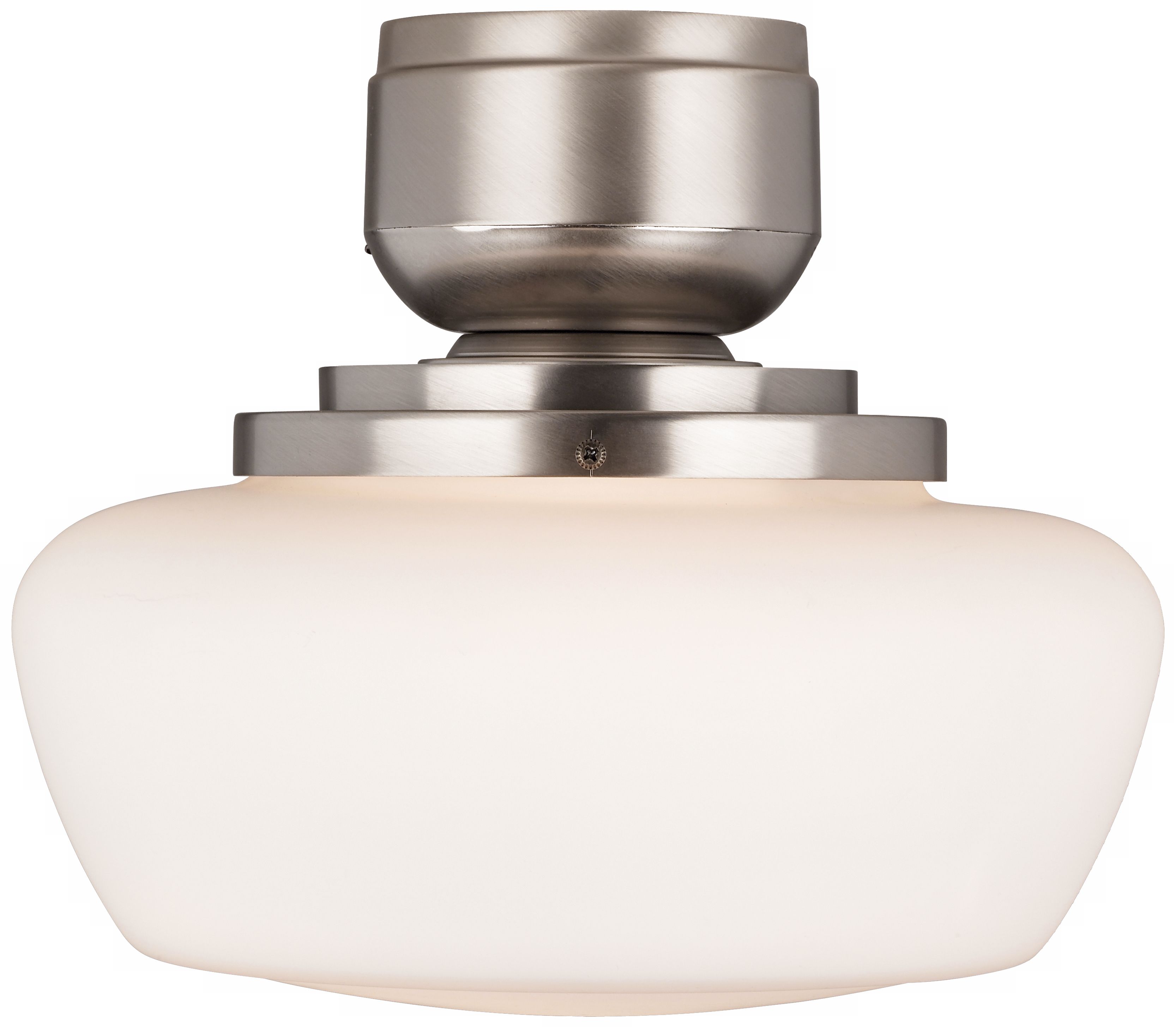 Brushed Steel Pull Chain Ceiling Fan Light Kit