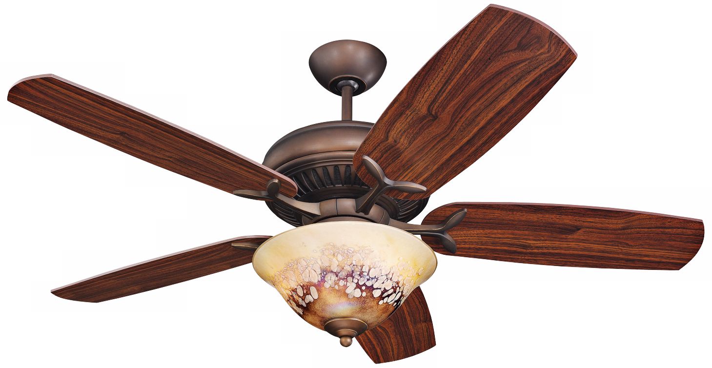 52" Monte Carlo DC52 Roman Bronze Ceiling Fan with Light Kit