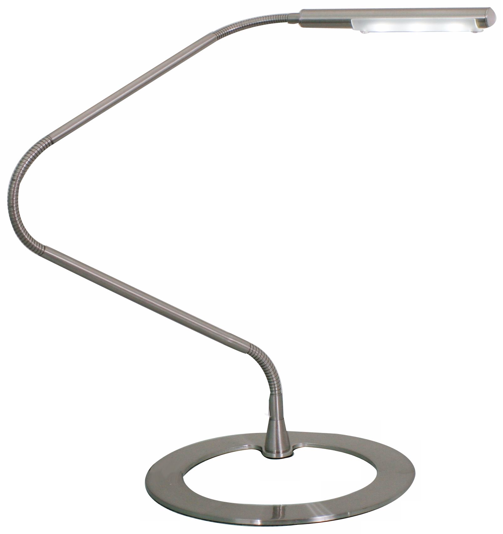 Tasso Gooseneck LED Circular Base Desk Lamp