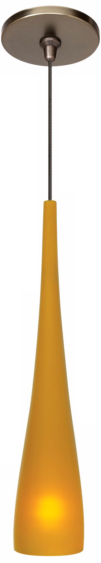 LBL Cypree Amber 14" High Bronze Pendant Light