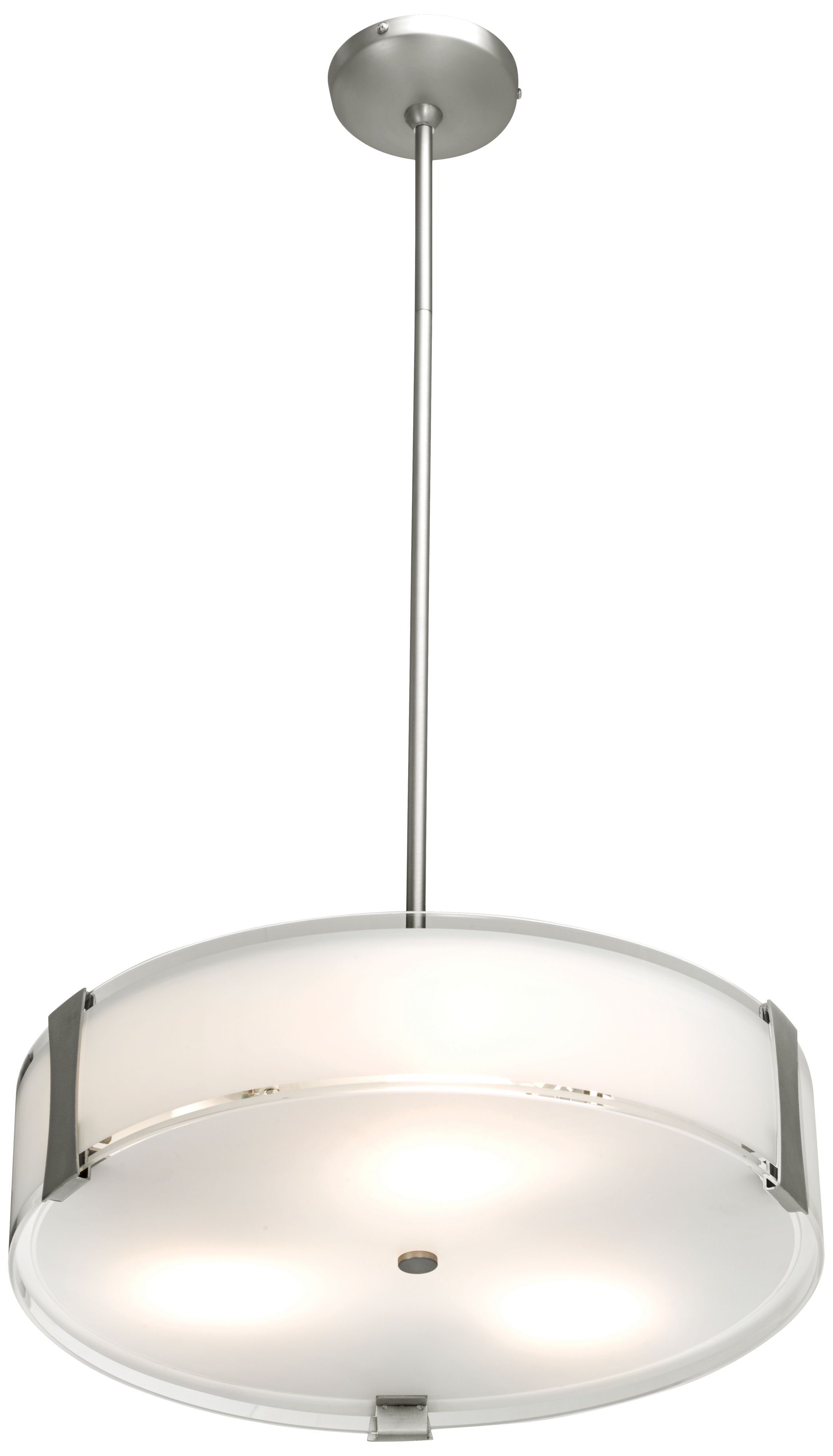 Tara Brushed Steel Semiflush or Pendant Light