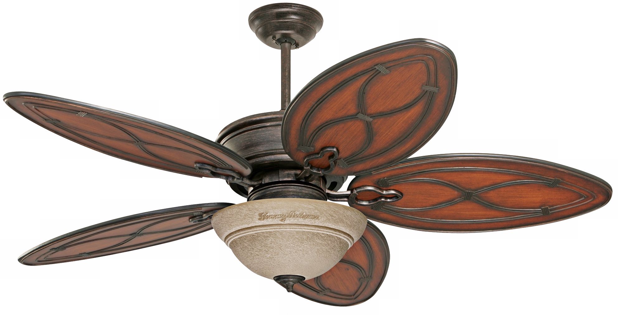 52" Tommy Bahama Copa Breeze Amber Mist Light Ceiling Fan