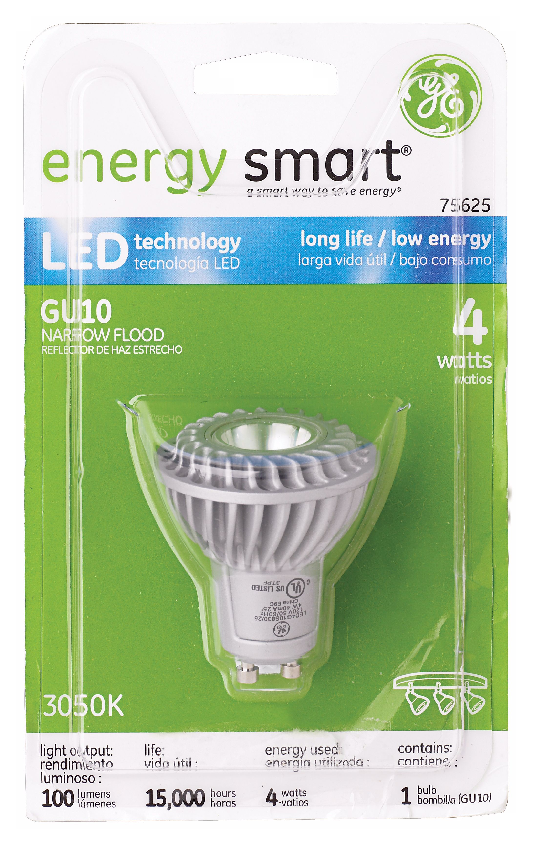 GE Energy Smart LED Narrow Flood GU-10 Bulb