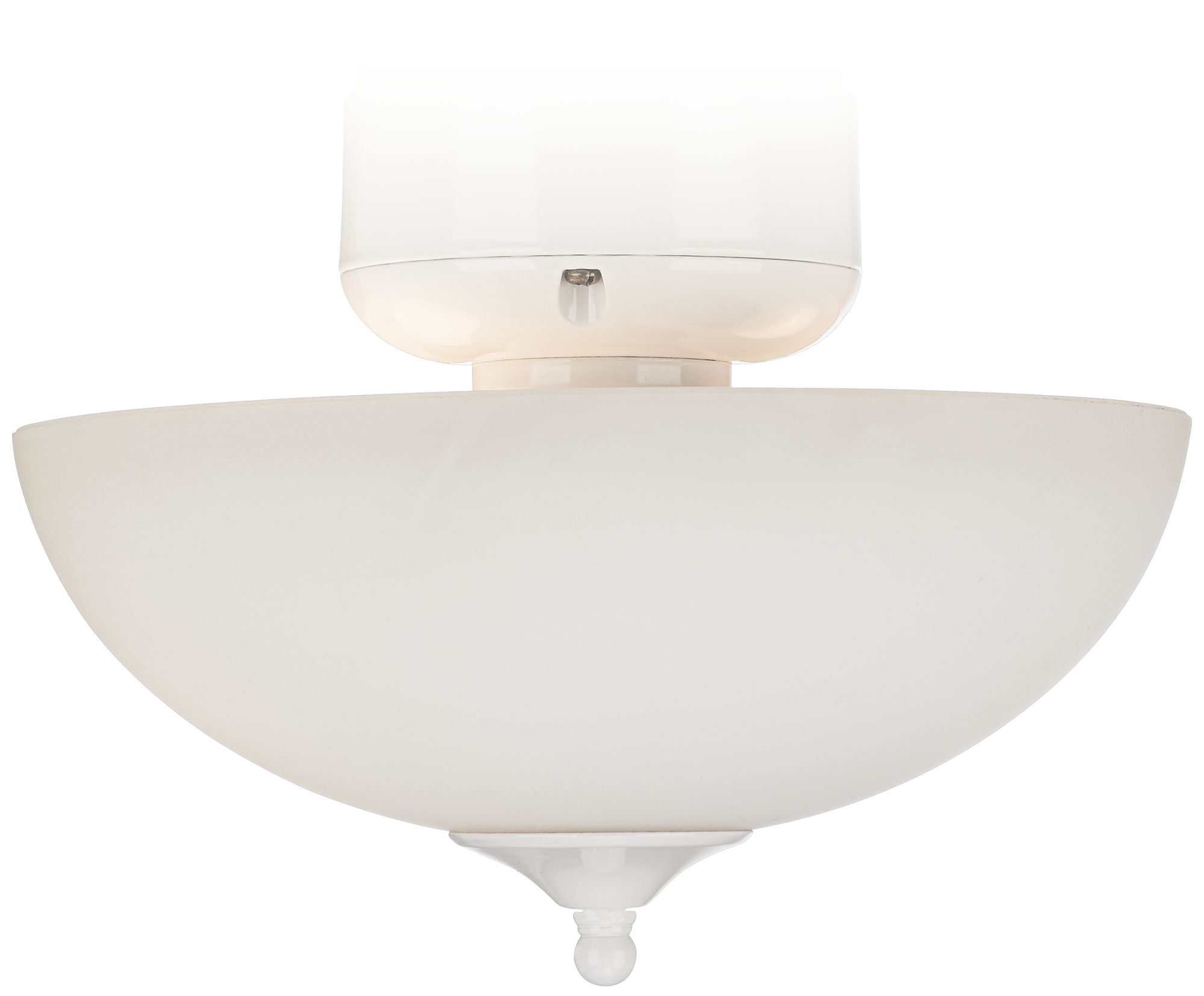 White Glass CFL White Finish Ceiling Fan Light Kit