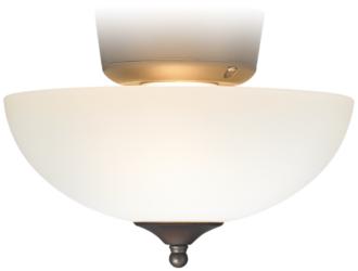 White Paint Glass Pull Chain Ceiling Fan Light Kit M4830