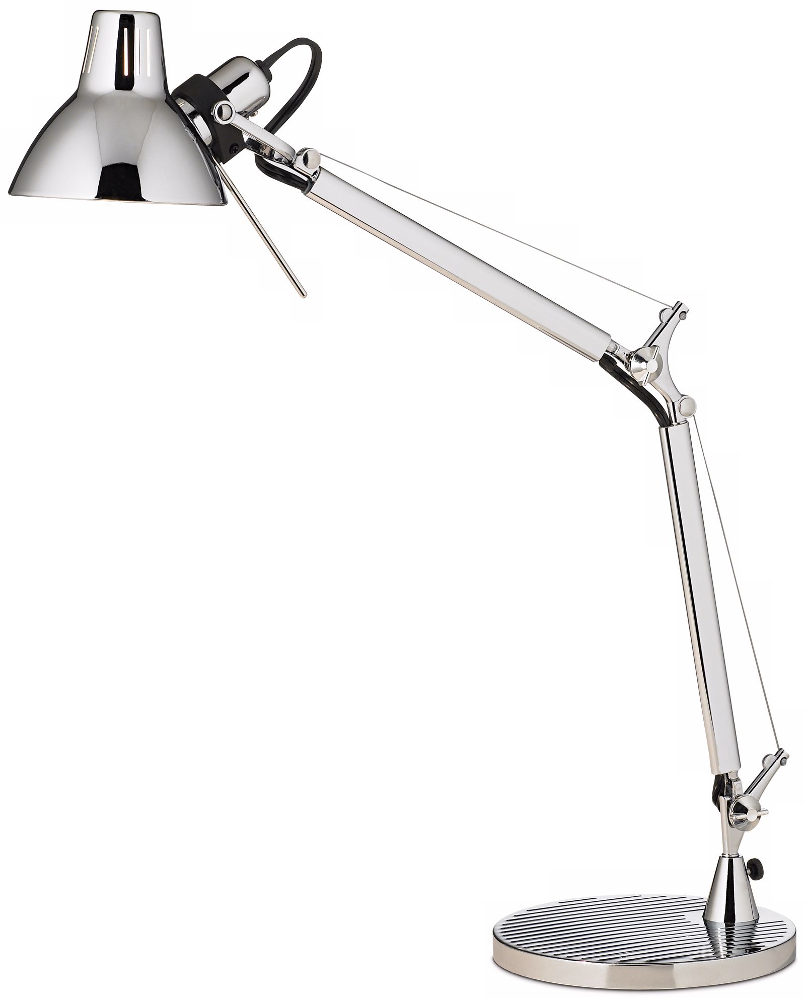 Chrome Finish Adjustable Halogen Desk Lamp