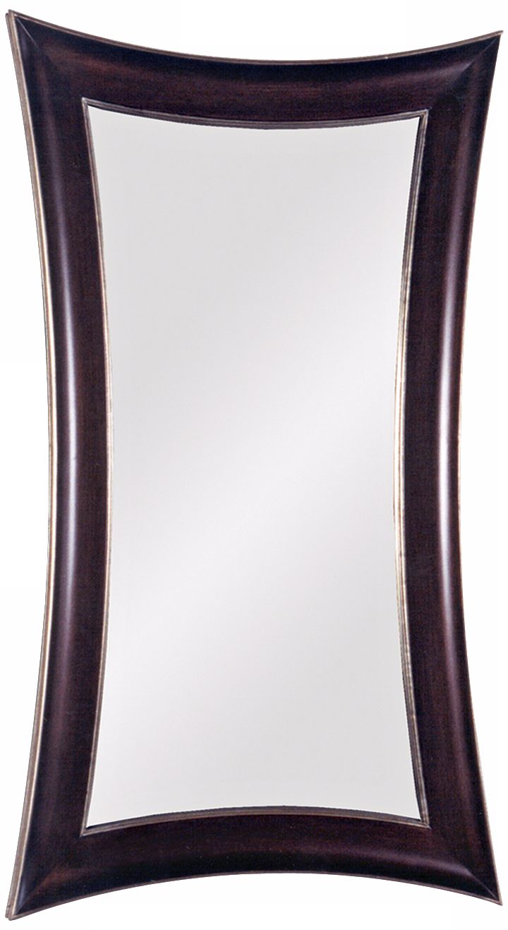 Dark Mahogany and Silver Finish 42 High Wall Mirror M4998