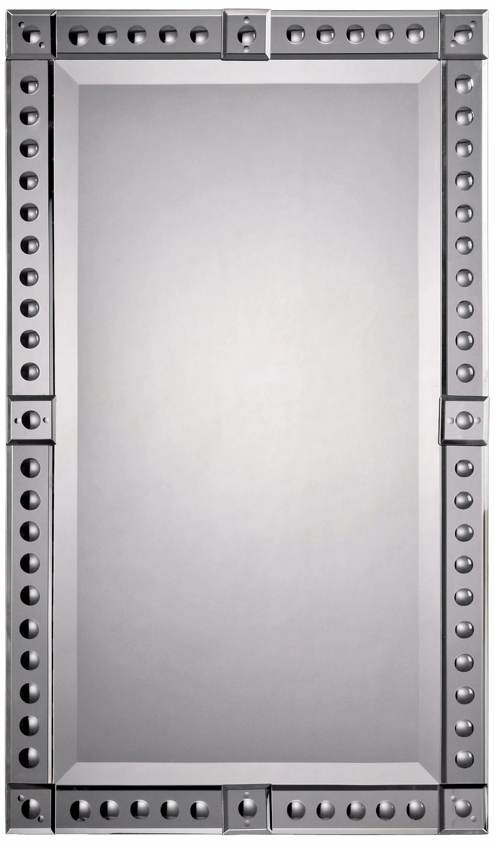 Convex Circles Mirror Frame 34" High Wall Mirror