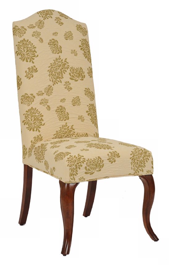Apple Slipcovered High Camel Back Armless Dining Chair M5095 M5134