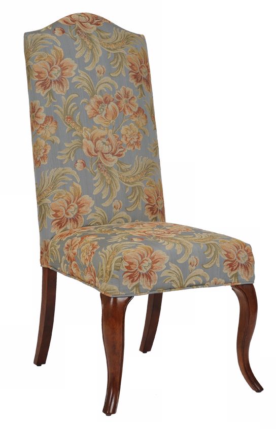 Hyacinth Slipcovered High Camel Back Armless Dining Chair M5095 M5140