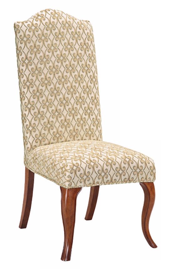 Saffron Slipcovered High Camel Back Armless Dining Chair M5095 M5149