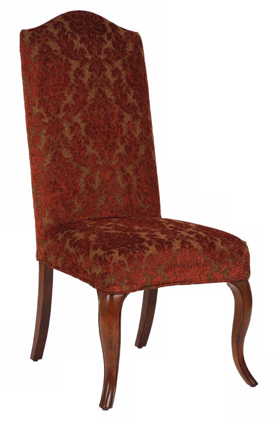 Tawny Slipcovered High Camel Back Armless Dining Chair M5095 M5150