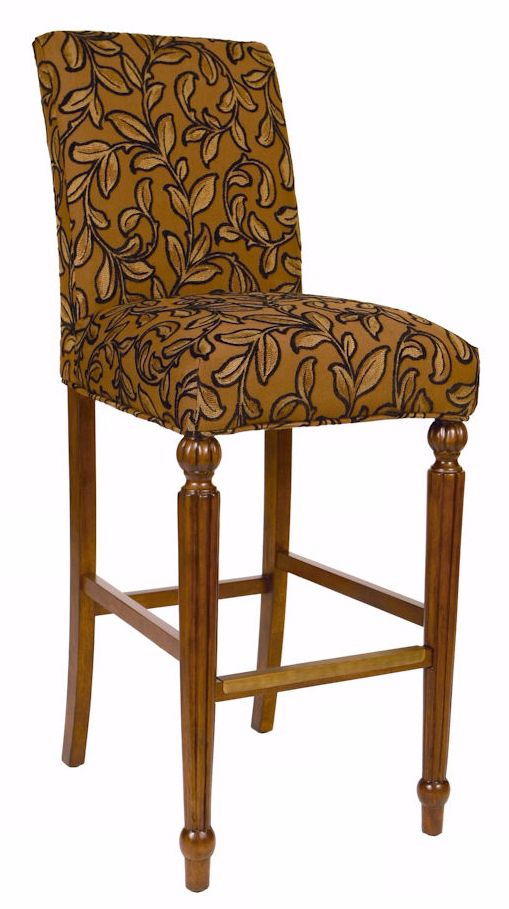 Tiger Slipcovered Turned Leg 32 1/2" High Barstool