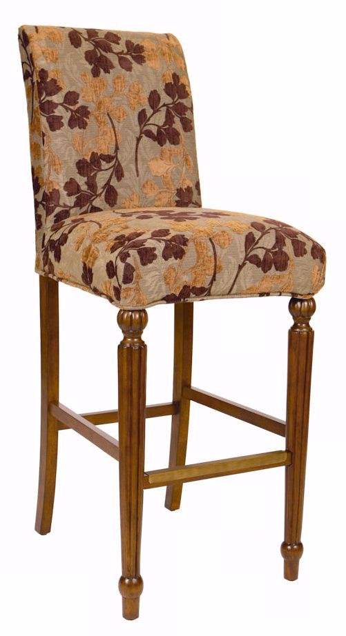 Eucalyptus Slipcovered Turned Leg 32 1/2" High Barstool