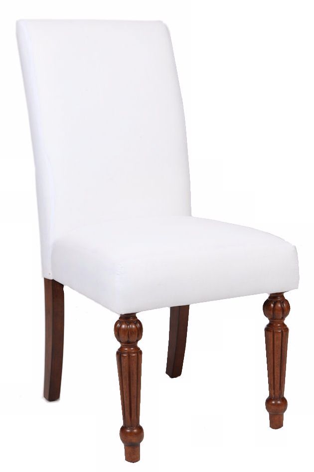 Parsons Muslin Turned Leg Armless Dining Chair