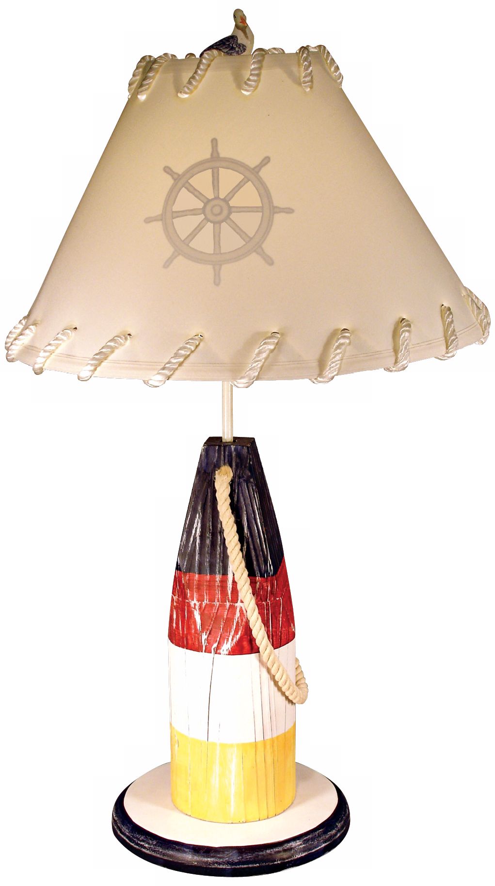Red Yellow and Blue Buoy Table Lamp