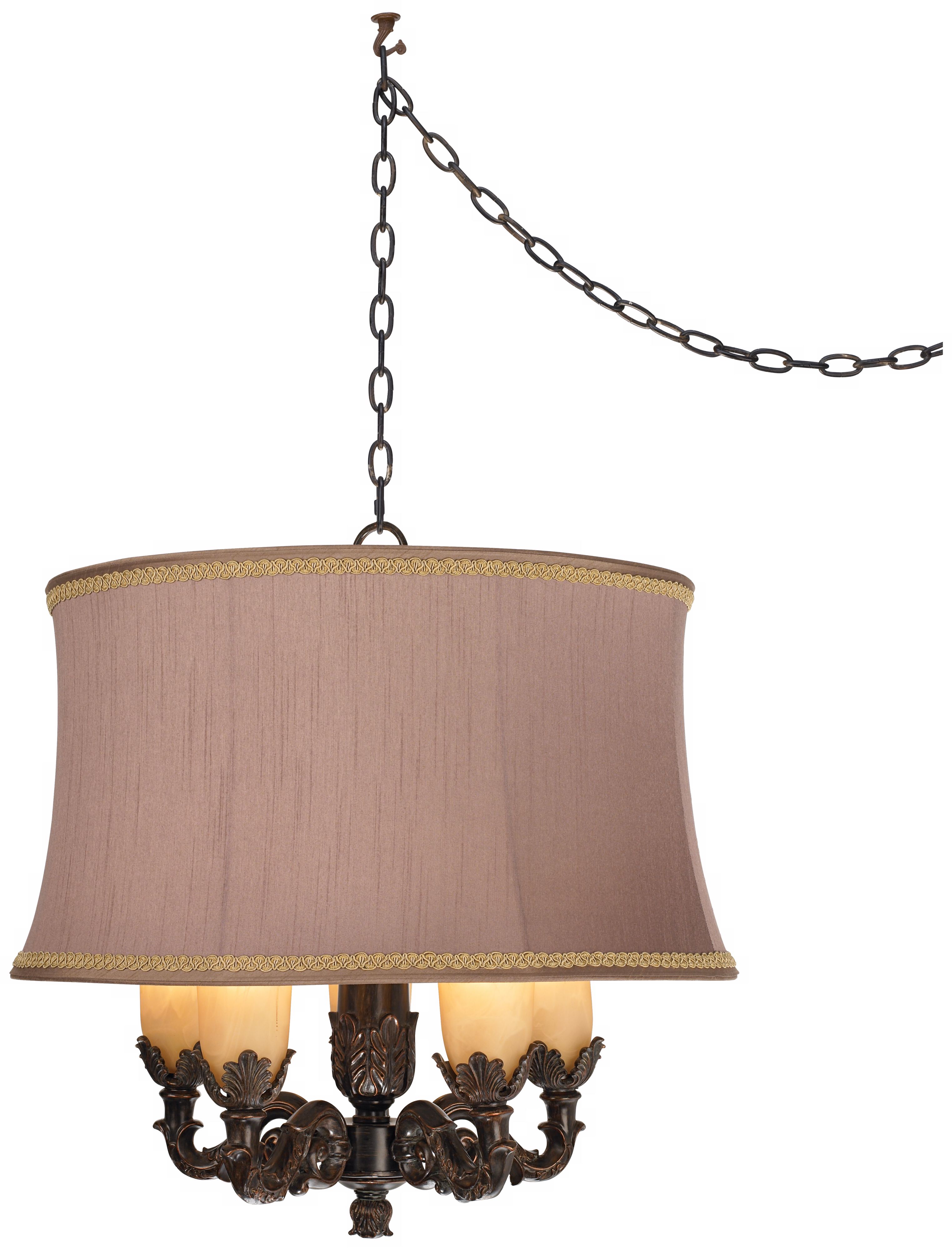 Kathy Ireland Eaton Place Swag Style Plug-In Chandelier