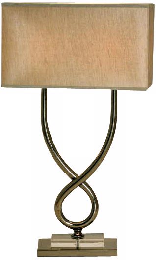 Serpentine Twist Black Chrome Table Lamp