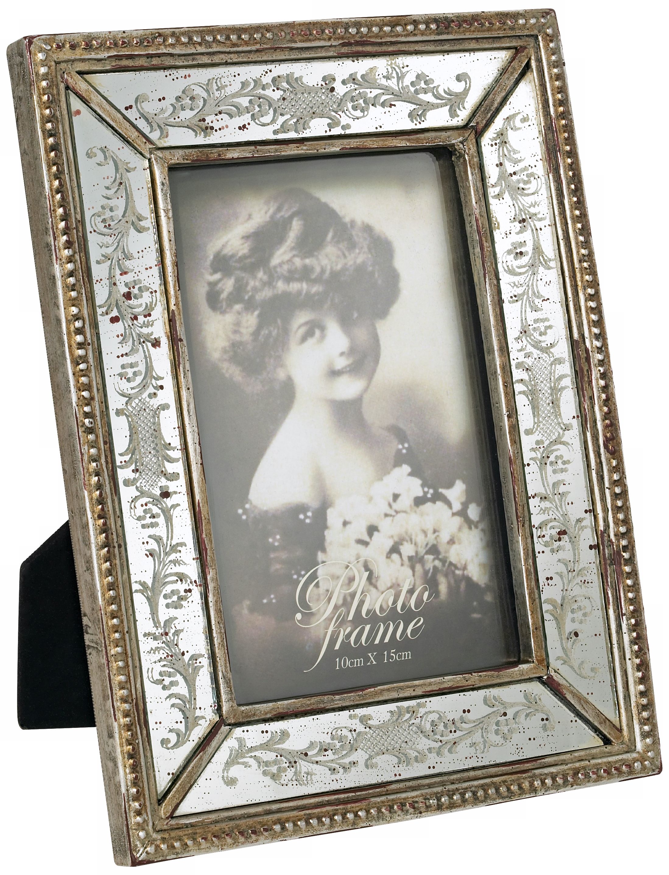 Elaina Etched Mirror 4x6 Photo Frame
