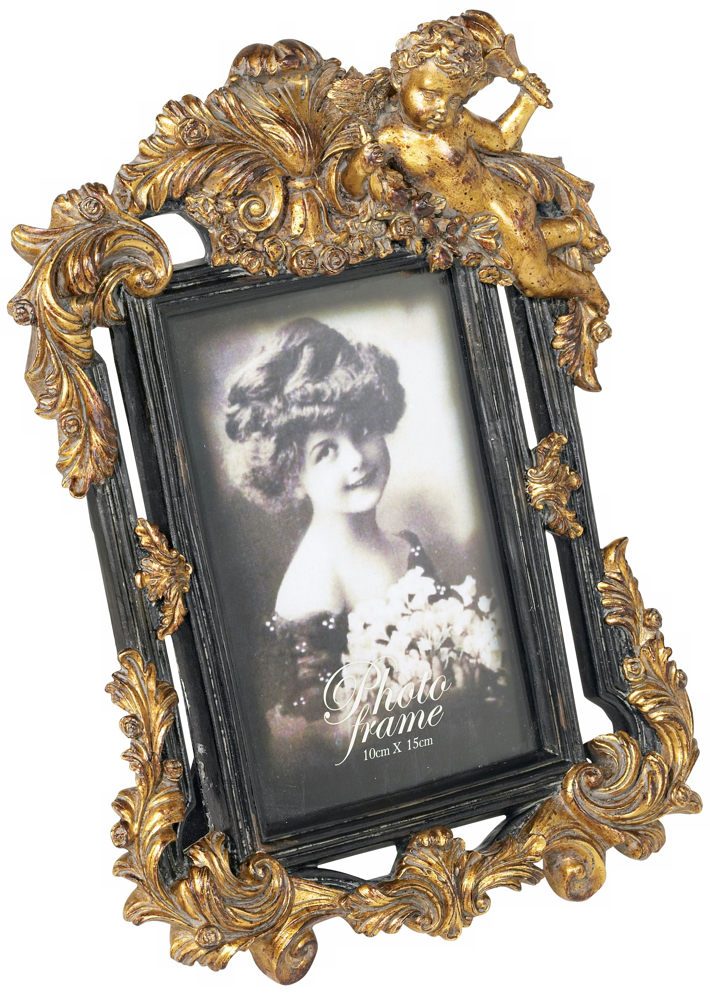 Evana Black and Gold 4x6 Rectangular Frame