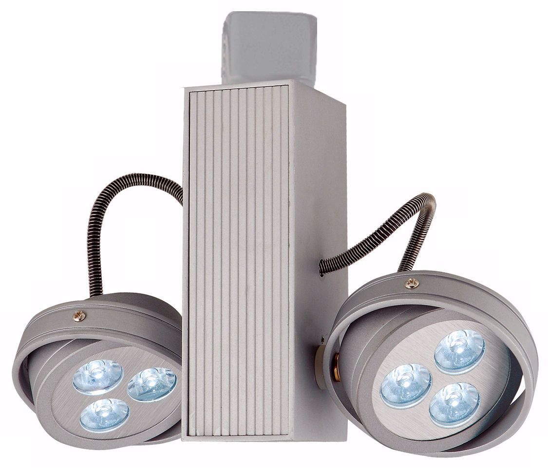 Jesco Silver LED Round 6 Light Two Spot Track Head M5741