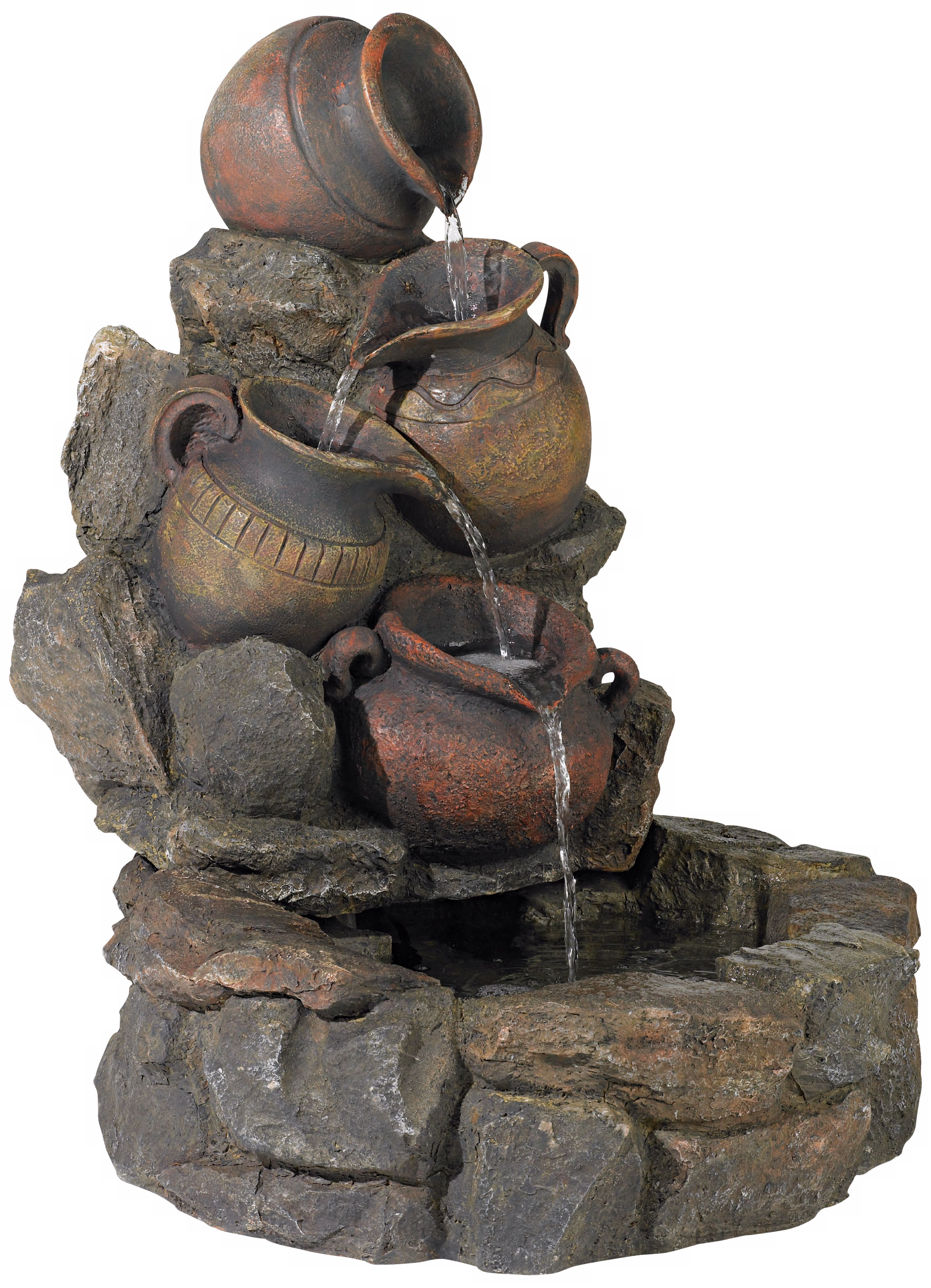 Cascading Rustic Jars Indoor or Outdoor Fountain