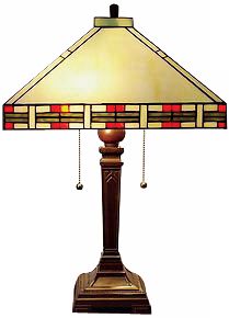 Mission Motif Tiffany Style Table Lamp