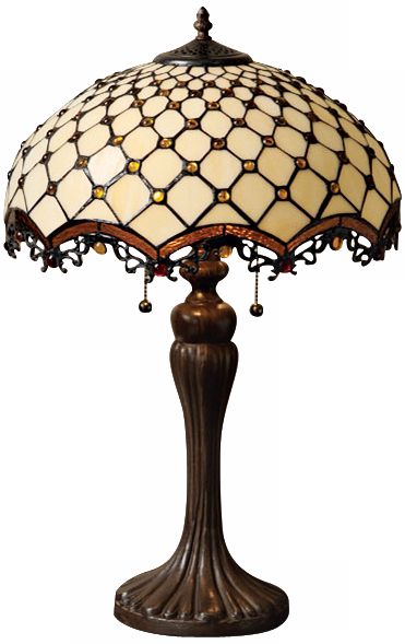 Roman Jewel Tiffany Style 25" High Table Lamp