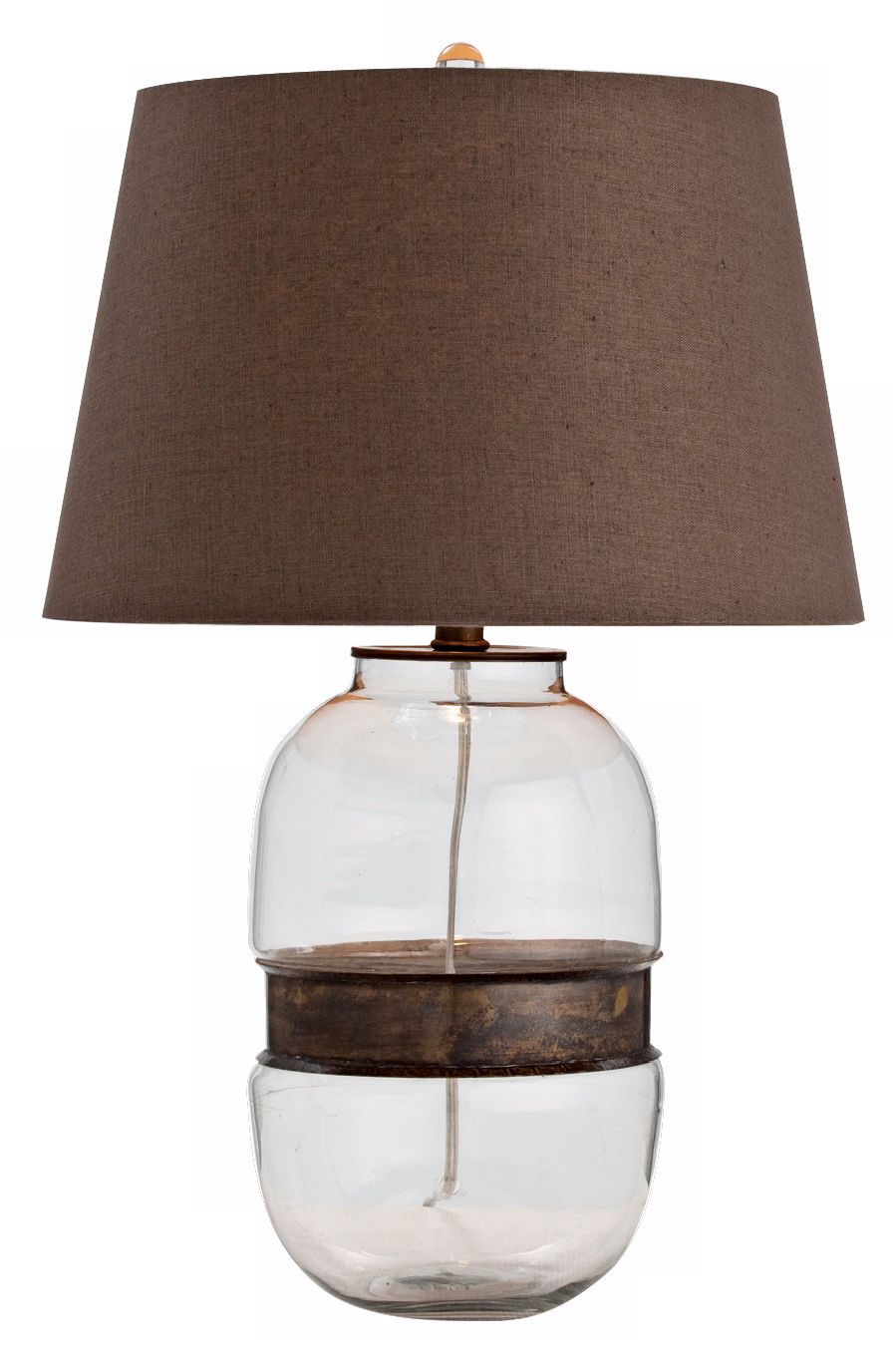 Garrison Vintage Brass and Glass Table Lamp