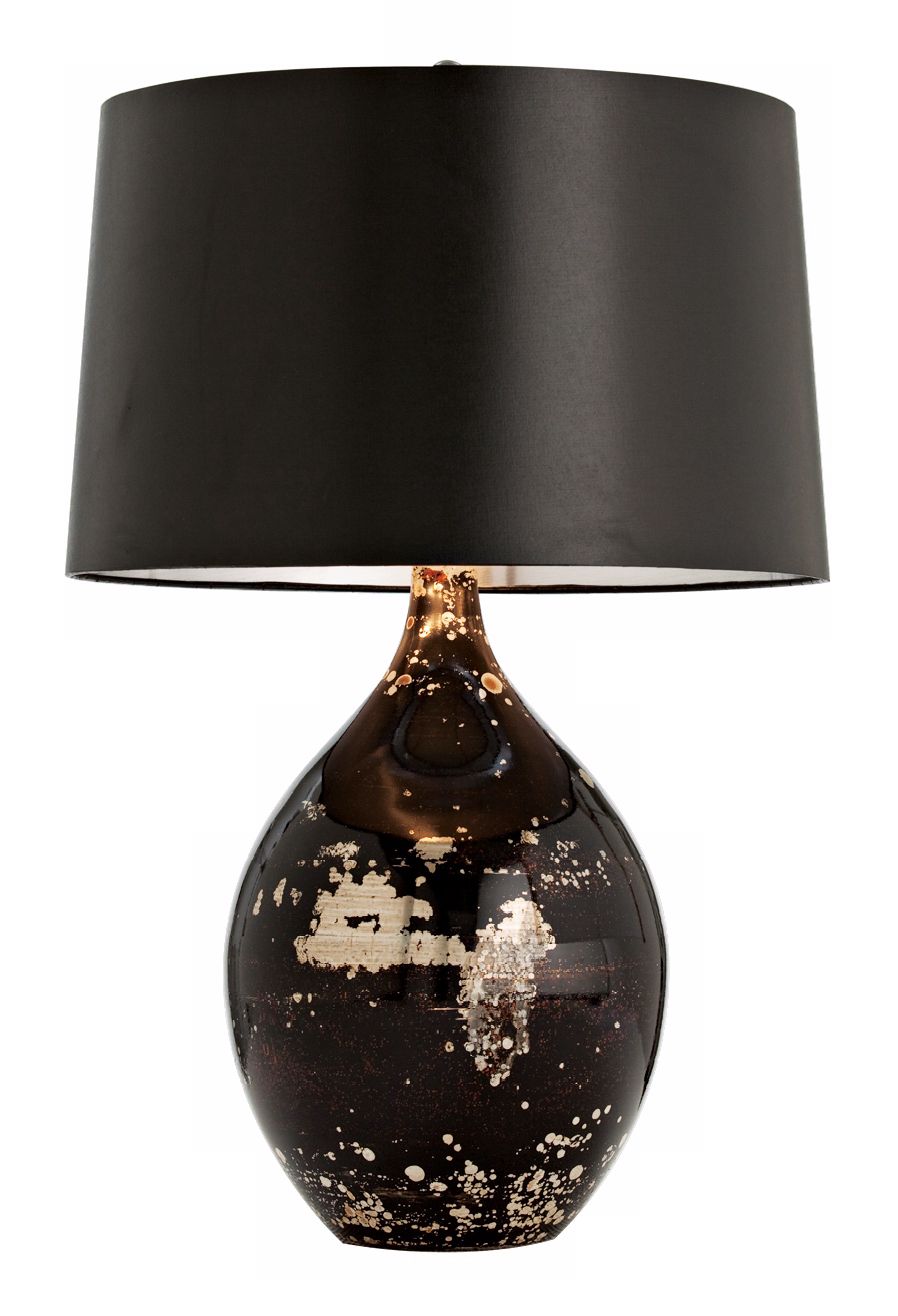 Flynn Mercury Black Reactive Glass Table Lamp