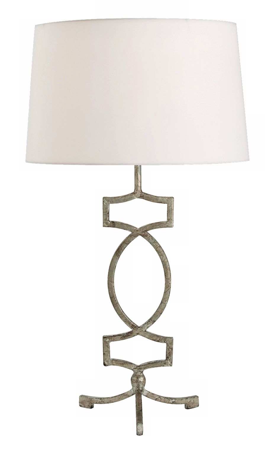 Cooper Silver Leaf Iron Table Lamp
