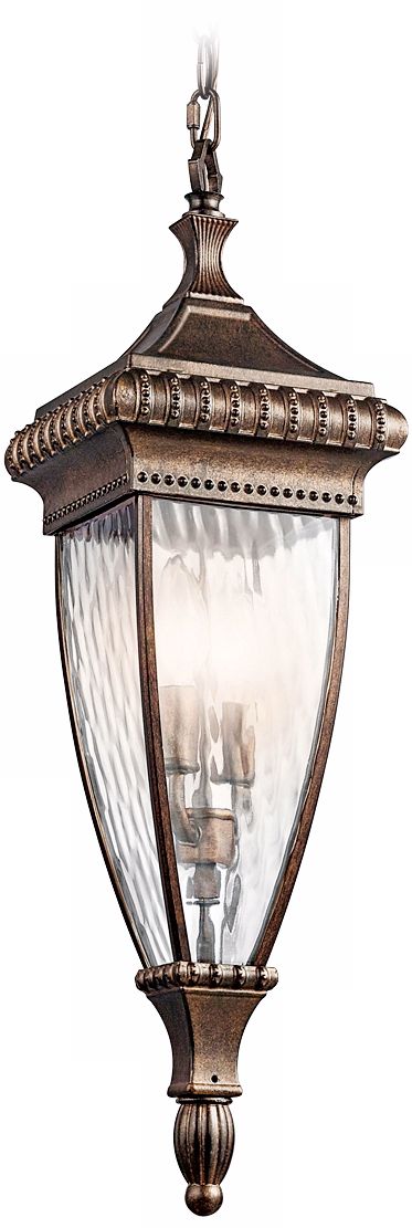 Venetian Rain Bronze 25" High Outdoor Hanging Light