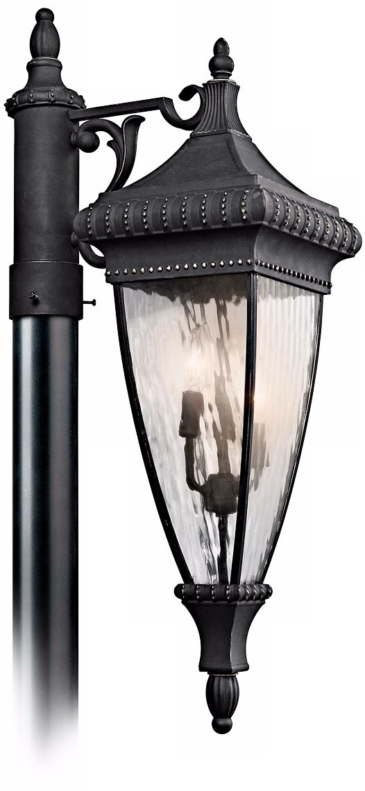 Venetian Rain Black 32 1/2" High Outdoor Post Light