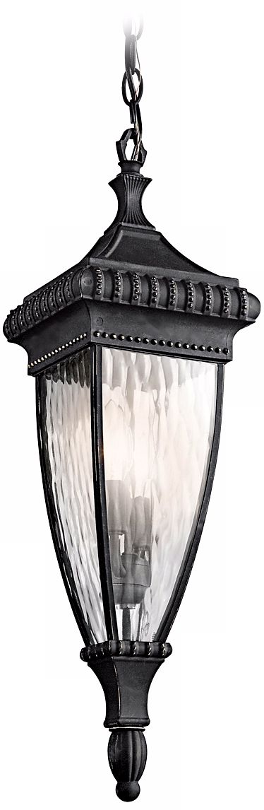 Venetian Rain Black 25" High Outdoor Hanging Light