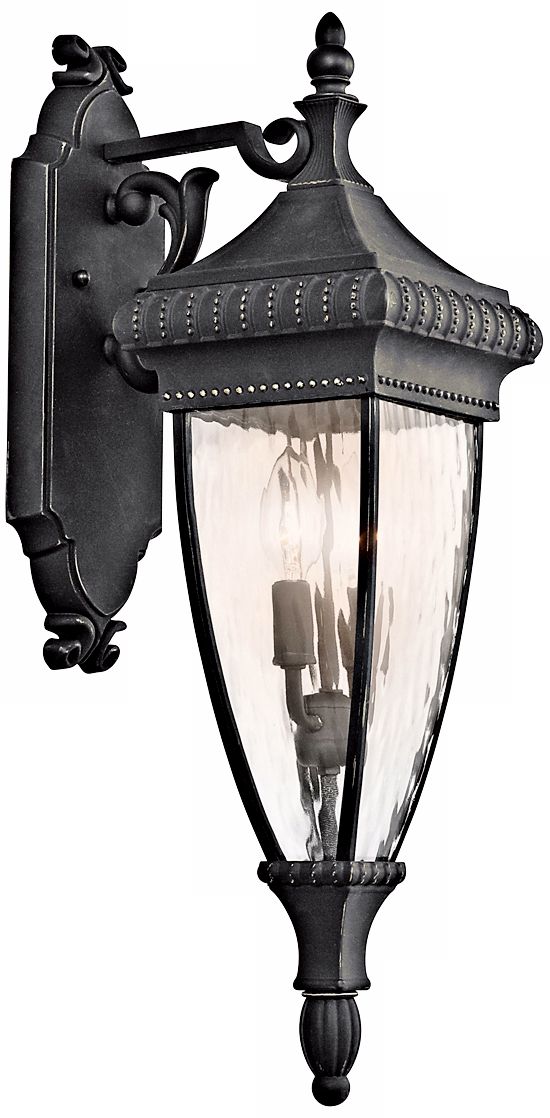 Venetian Rain Black 25 1/2" High Outdoor Wall Light