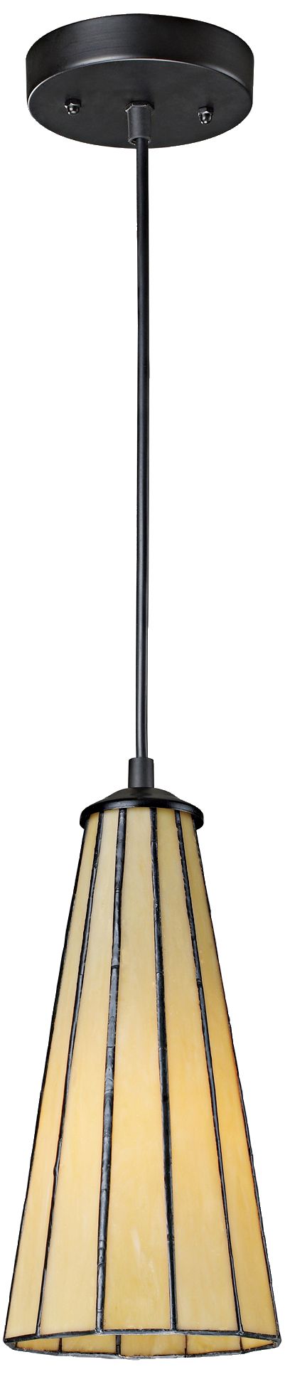 Lumino Hazy Beige Tiffany Style Glass Pendant Chandelier