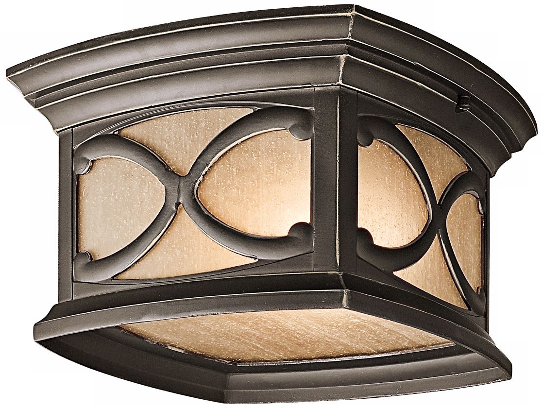 Franceasi Olde Bronze 11" Wide Indoor-Outdoor Ceiling Light