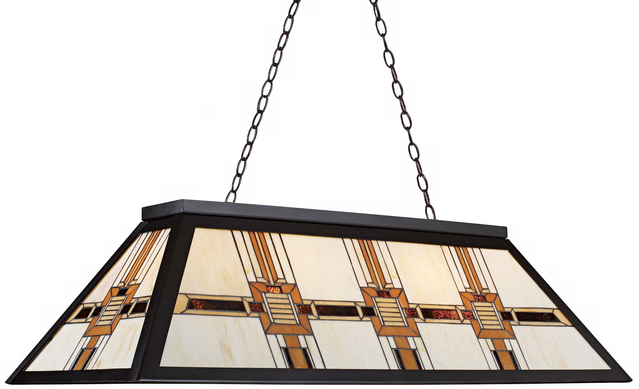 Mission Tiffany-Style Island Chandelier