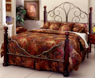 Ardisonne Cherry and Old Silver Finish Bed Queen M6274