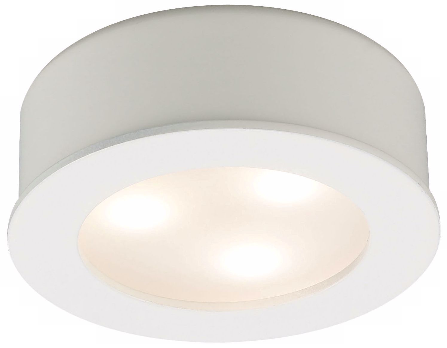 LED WAC 3 Watt White Finish Under Cabinet Button Light