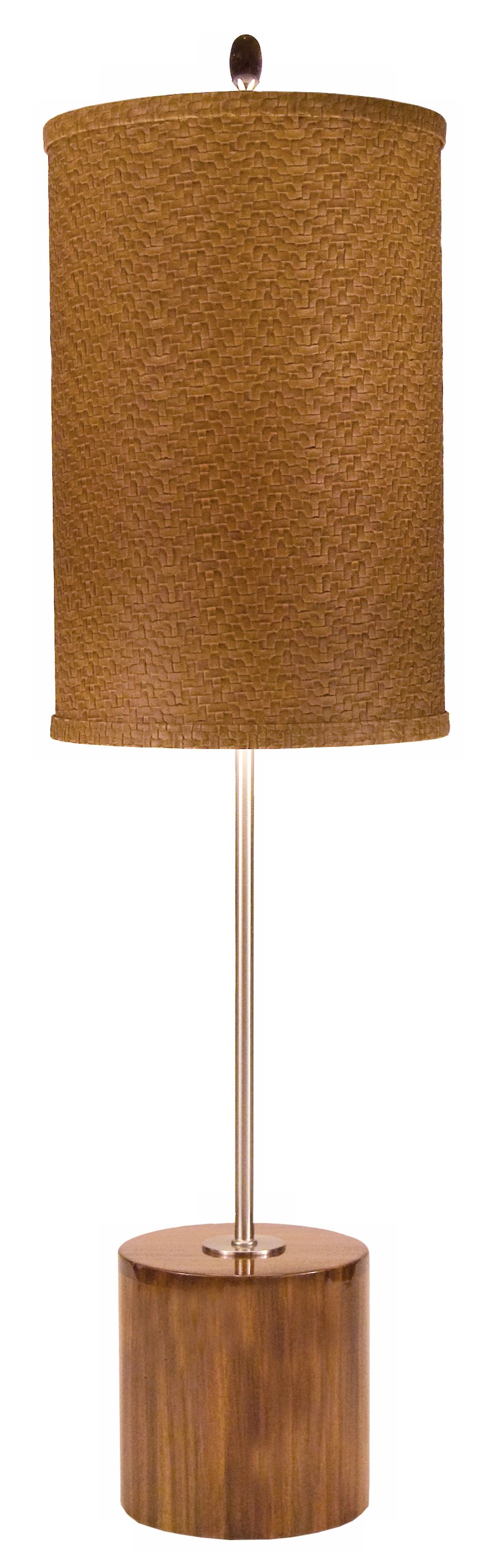 Thumprints Acacia with Faux Leather Shade Table Lamp
