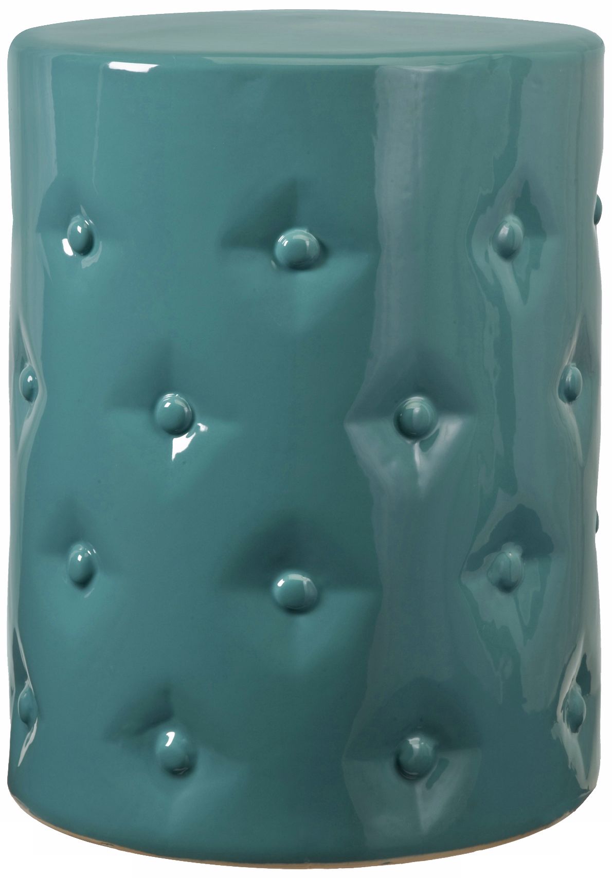 Vivid Turquoise Ceramic Garden Stool