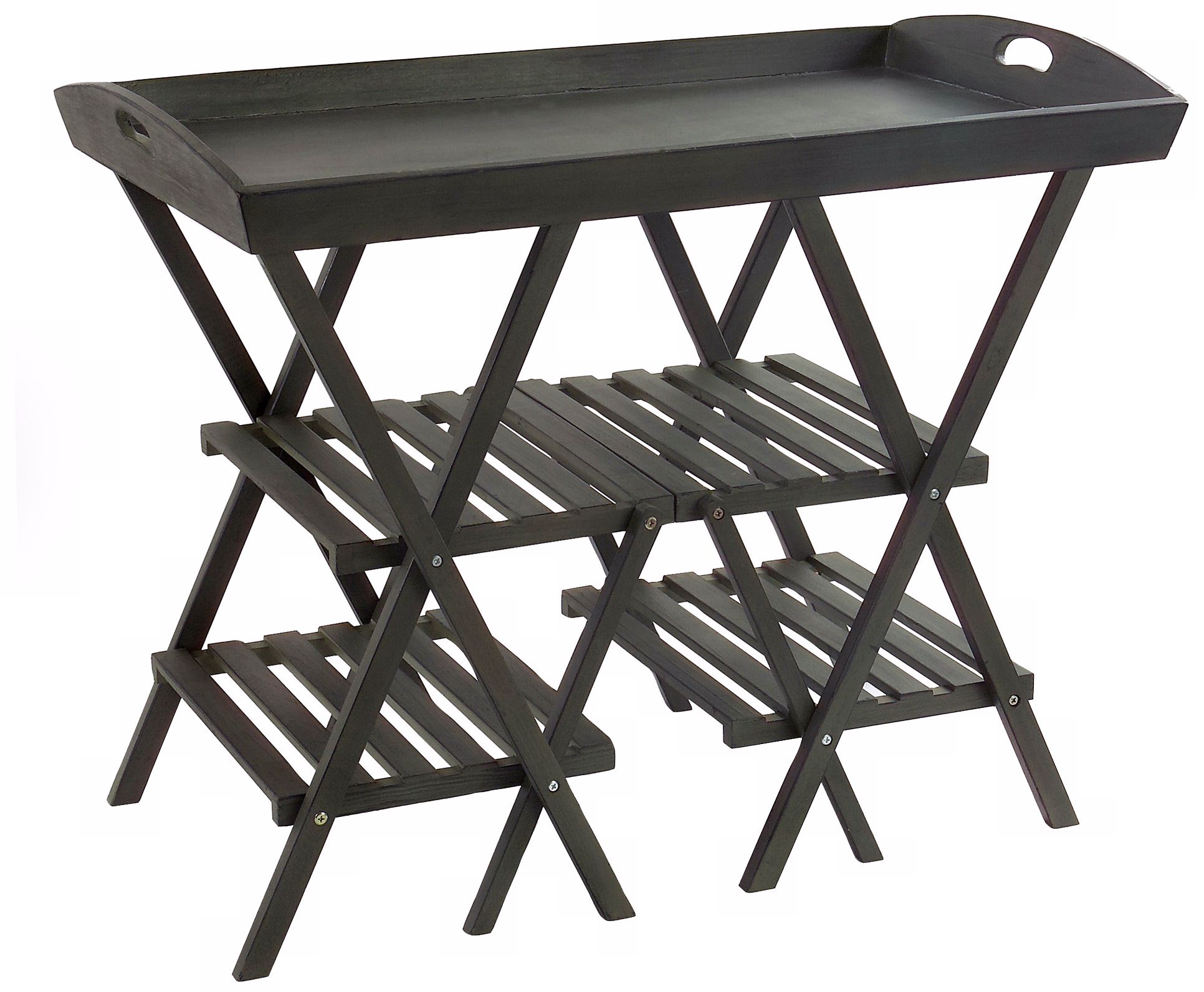 Wood Slat Plant Stand Photo