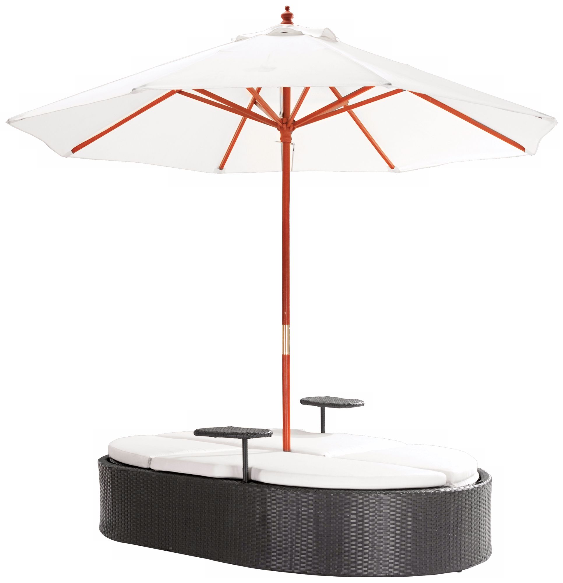 Zuo Hampton Outdoor Umbrella and Lounger Bed